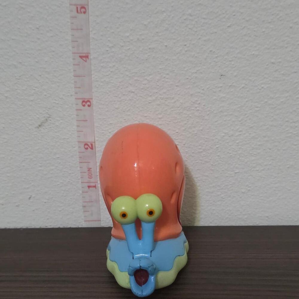 vintage 2001  SpongeBob SquarePants Gary the Snail toy with orange shell and blu